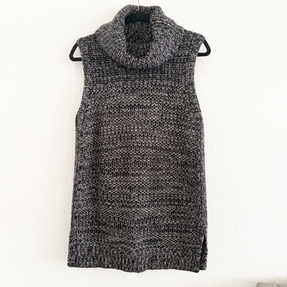 Banana Republic Sleeveless Turtleneck Sweater Tunic Vest Size M